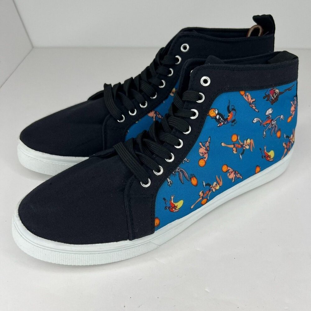 Space Jam Mens 151473 Blue A New Legacy Canvas High Top Size 10 Sneakers
